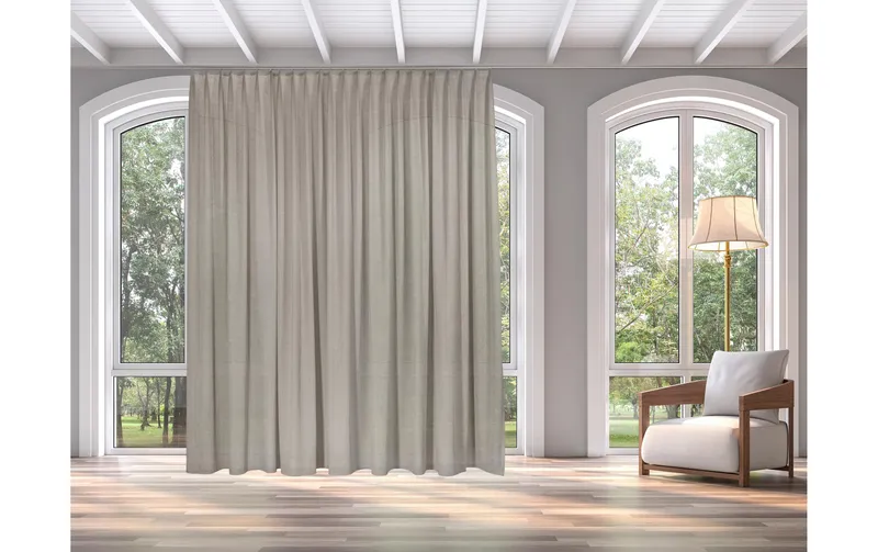 Casa Leon Tagvorhang beige, 140 x 245 cm with Faltenband