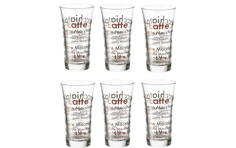 Montana Latte Macchiato Tasse Enjoy 285 ml, 6 pièces, transparent