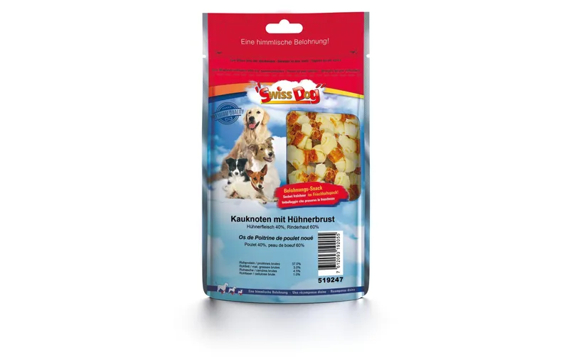 SwissDog Kausnack XXL Kauknoten mit Hühnerbrust 900 g