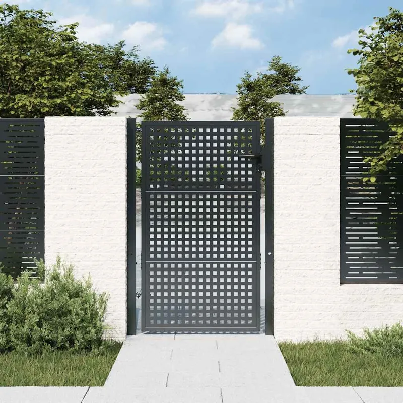 Gartentor Anthrazit 100x150 cm Stahl