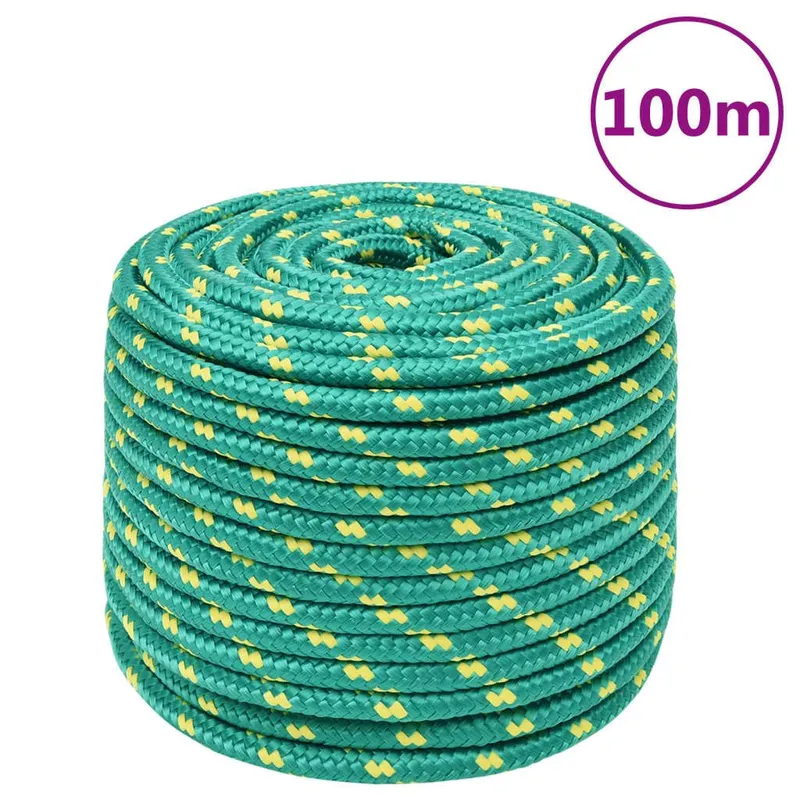 Corde de bateau Vert 12 mm 100 m Polypropylène