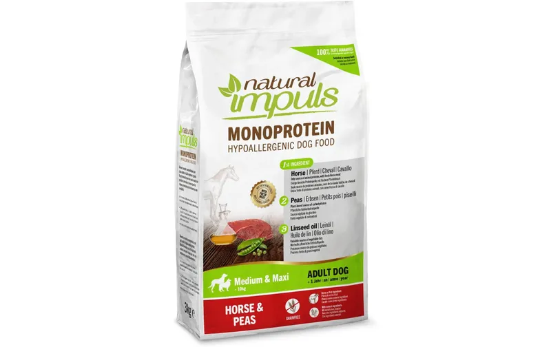 naturelal Impuls Trockenfutter Adult Med/Max Pferd 3 kg