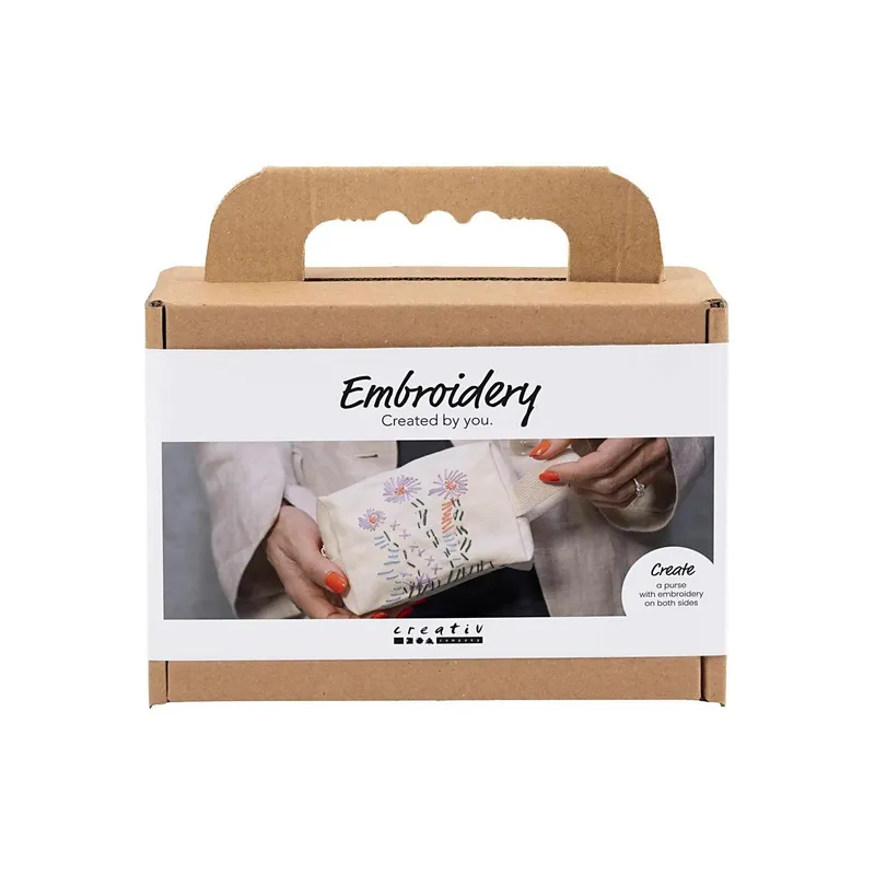 Creativ Company Bastelset Kosmetiktasche Sticken