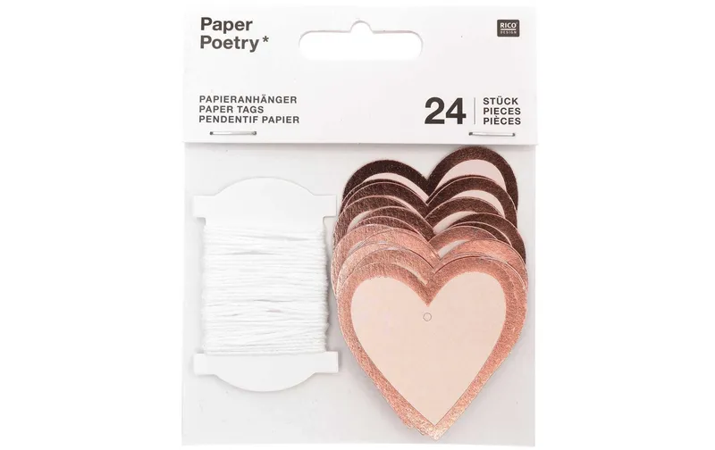 Rico Design Geschenktrailer Herz 24 pieces, pink