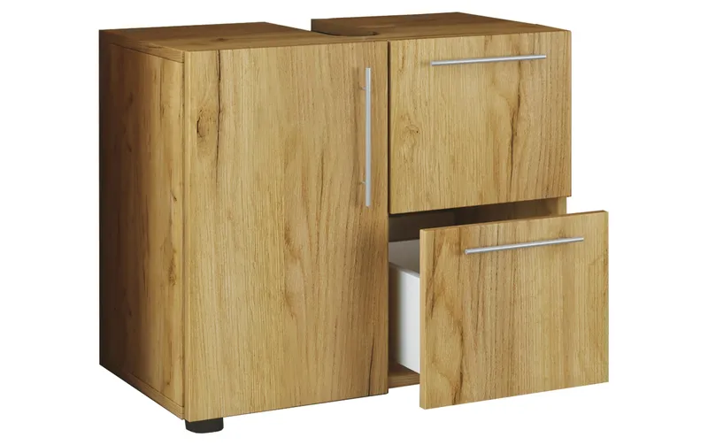 VCM Waschbeckenunterschrank Flandu 61 x 51 cm, Honig/Eiche