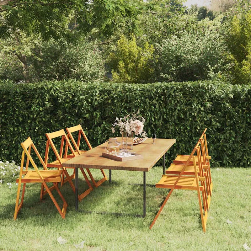 Klappstühle, 6 pezzi, legno massiccio acacia