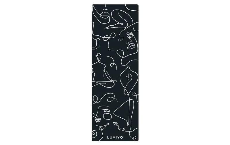 Luviyo All-In-One Yogamatte Black Marble