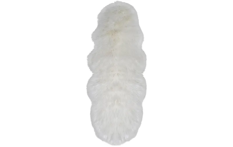 House Nordic Pelzimitat 180 x 60 cm, white