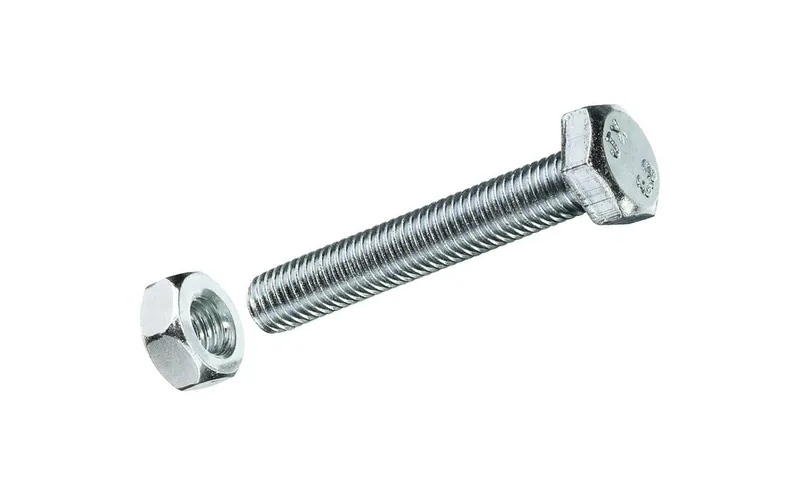 FTM Sechskantschrauben M 10 x 40 mm mit Muttern Stahl, 2 pièces