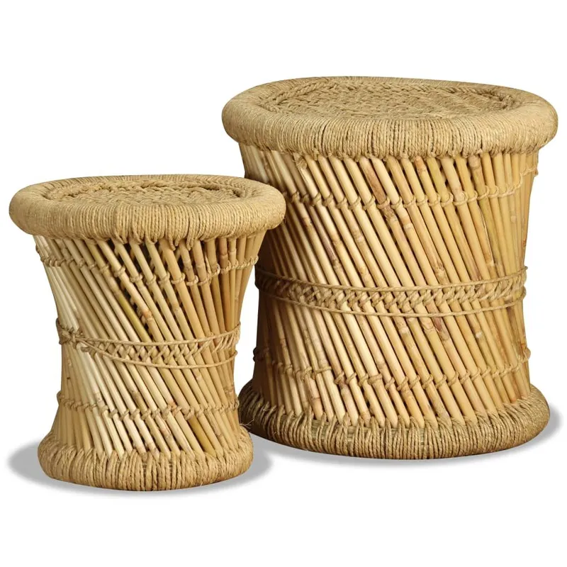 Hocker 2 pz. Bambus e Jute