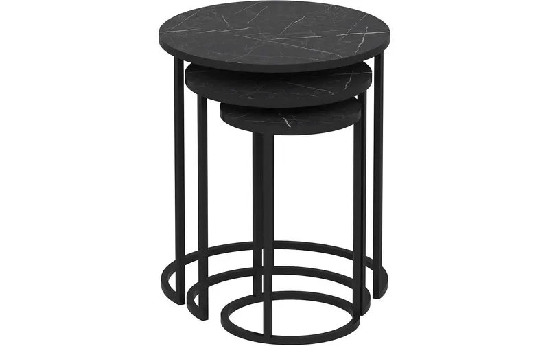 Woody Fashion Beistelltisch Gloria 50 x 58 cm, black