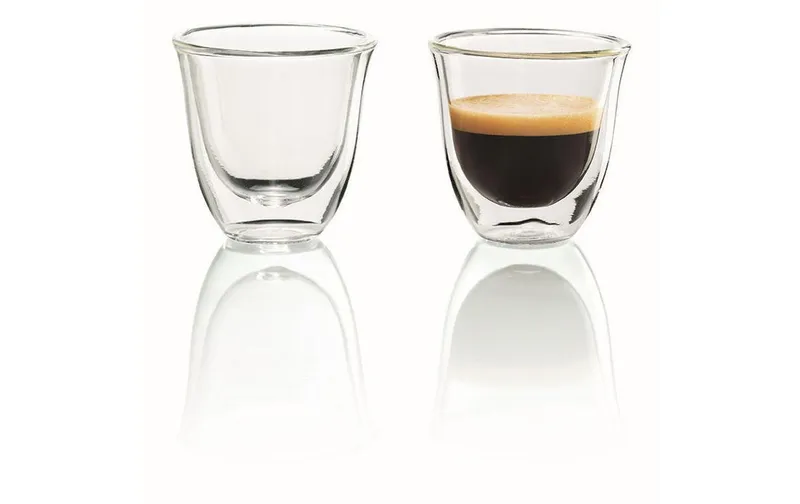 De'Longhi Espresso Becher 90 ml, 2 pezzi, trasparente