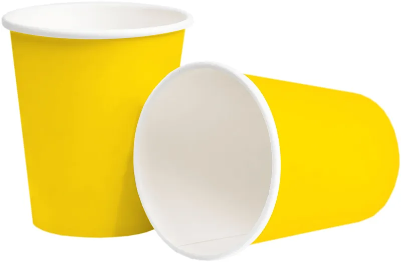 Einwegbecher in Pappe, yellow