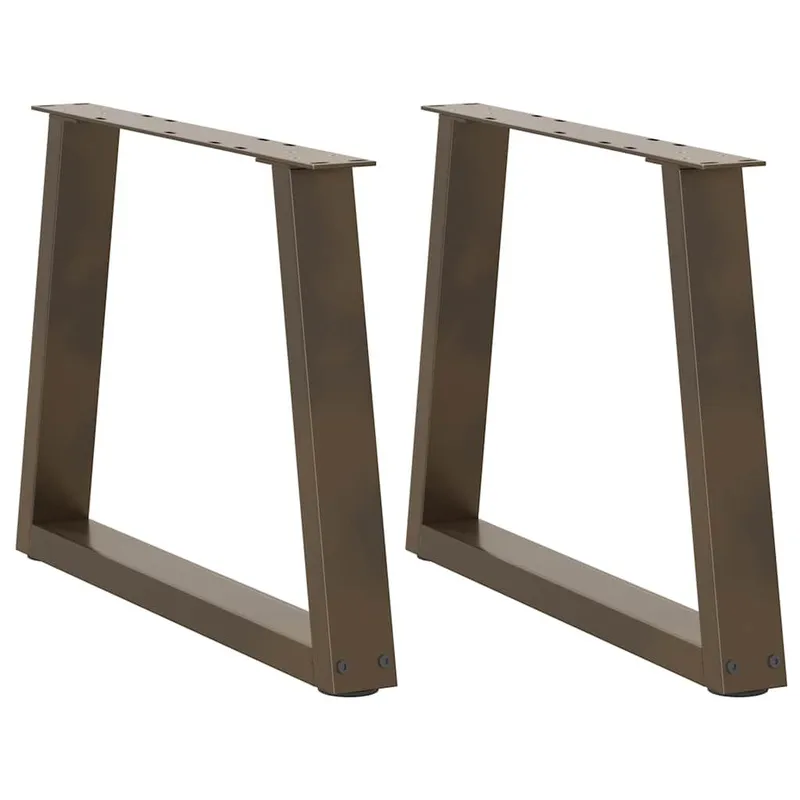 Couchtischbeine V-Form 2 pezzi naturalestahl 50x(42-43,3) cm Stahl