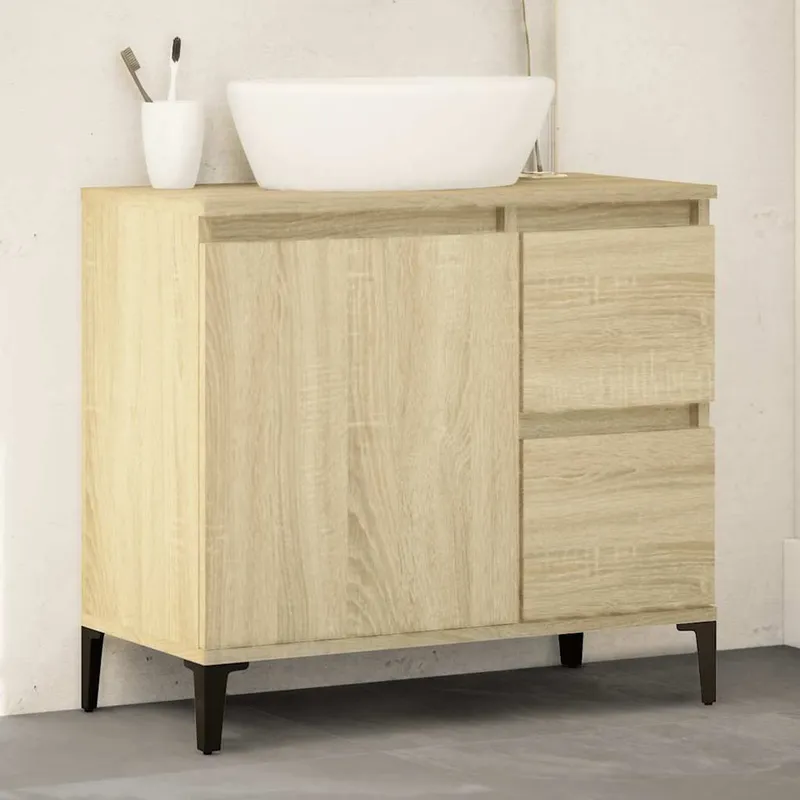 Badschrank Sonoma-Eiche 65x33x60 cm derivato del legno