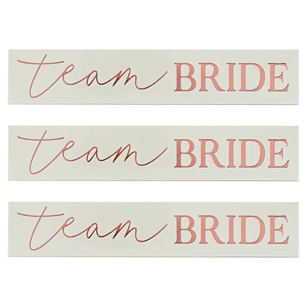 Team Bride abwaschbare Tattoos