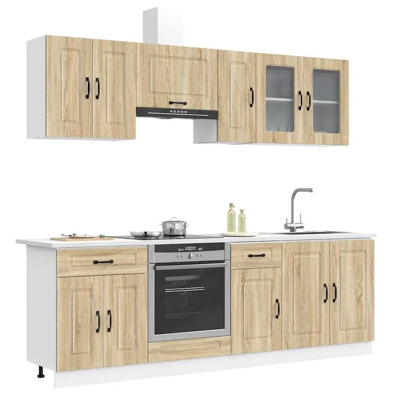 Ensemble d'armoires de cuisine 8 pcs Kalmar bois d'ingénierie