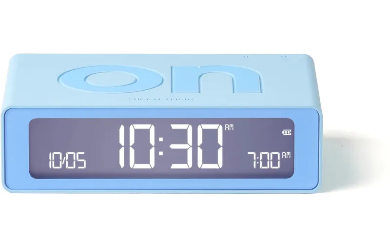 Lexon Digitalwecker Flip Mini Hellblau