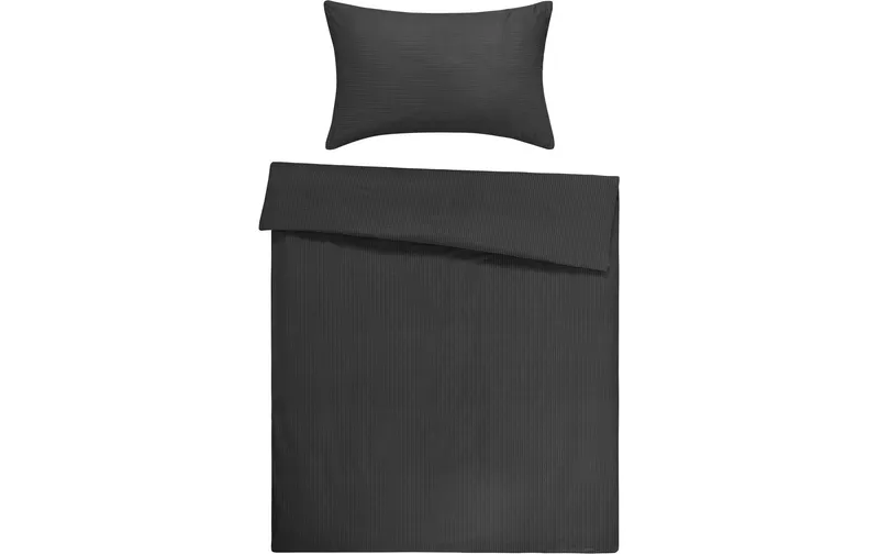 Flair Bettwäschegarnitur Seersucker anthracite