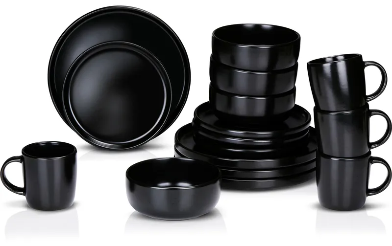 alpina Geschirrset nero, 16-teilig