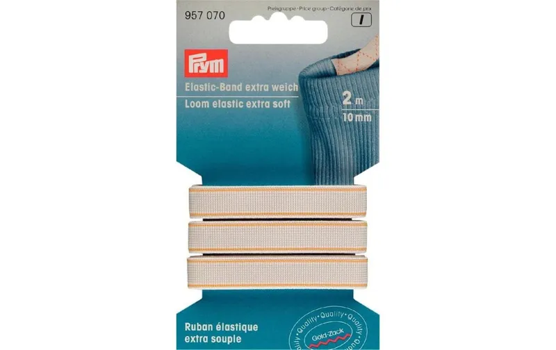 Prym Elastikband white, 2 m x 10 mm