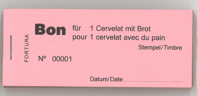 Bon für 1 Cervelat mit Brot