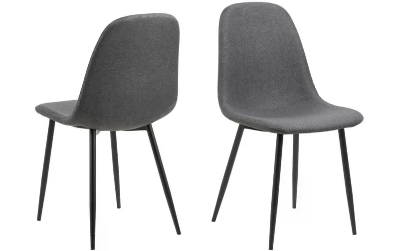 AC Design Stuhl Celia 4 pieces, Dunkelgrau