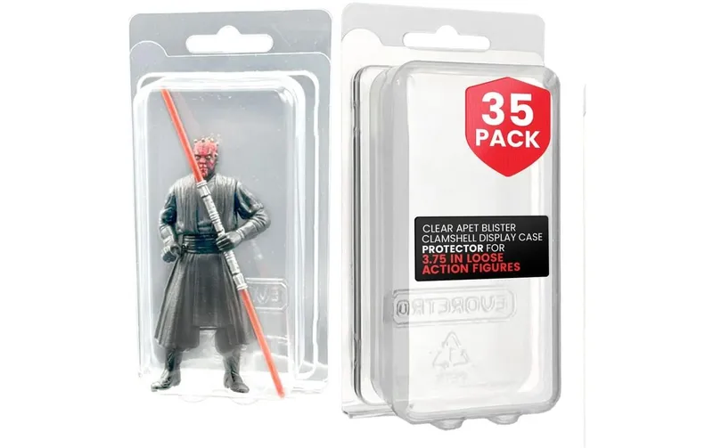 EvoRetro Clamshell PET Gehäuse 35er-Pack 3.75 inch Actionfiguren