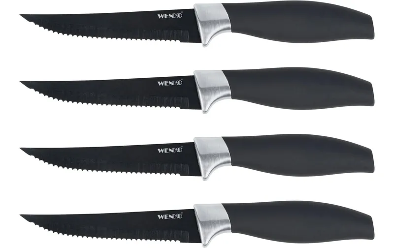 Wenko Steakmesser-Set Otis 4 pieces, black