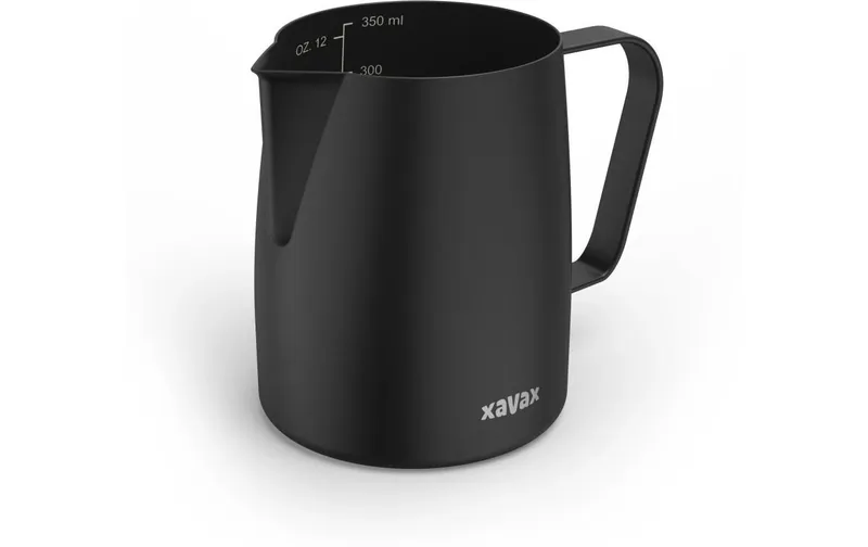 Xavax Milchkännchen Barista, 350 ml, Edelstahl, noir-matt