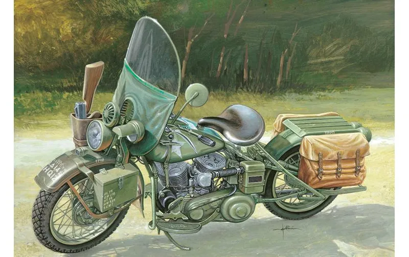 Italeri Bausatz US Army WWII Motorcycle WLA 750 1:9