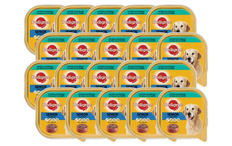 Pedigree Nassfutter Senior avec Kalb & Geflügel, 20 x 300 g