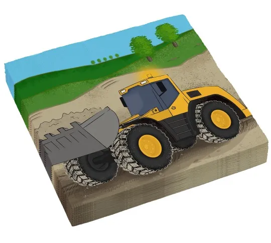 Servietten Baustelle
