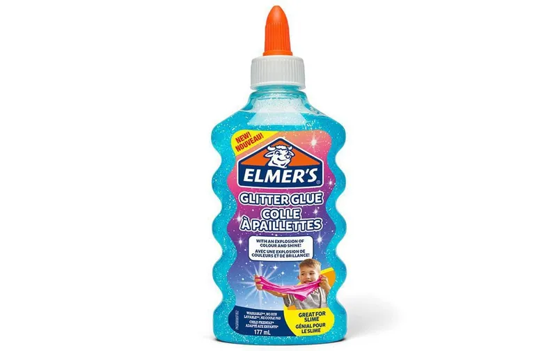 Colla glitterata Elmer's Glitter Glue 177 ml, Blu