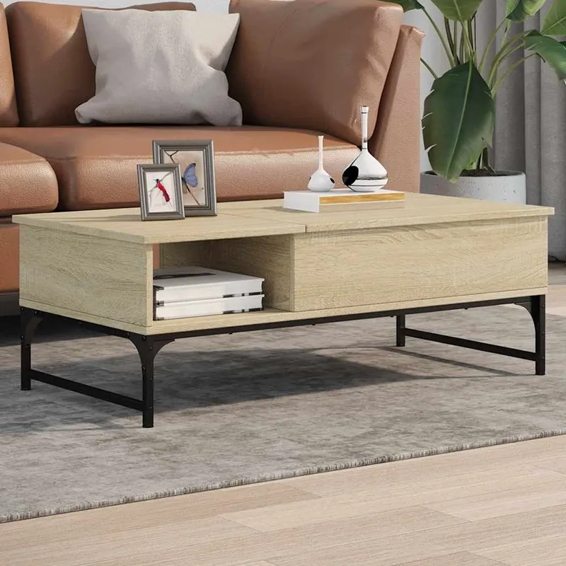 Couchtisch Sonoma-Eiche 100x50x35 cm derivato del legno und Metall