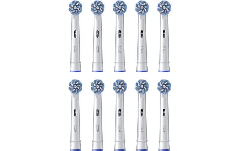 Oral-B Zahnbürstenkopf Sensitive Clean 10 Stück, Weiss