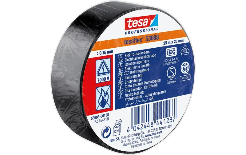 tesa 53988 25 mm x 25 m, nero