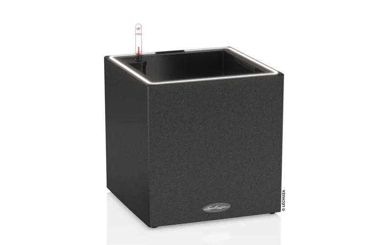 Lechuza Blumentopf Canto Stone 30 Low LED, Graphit