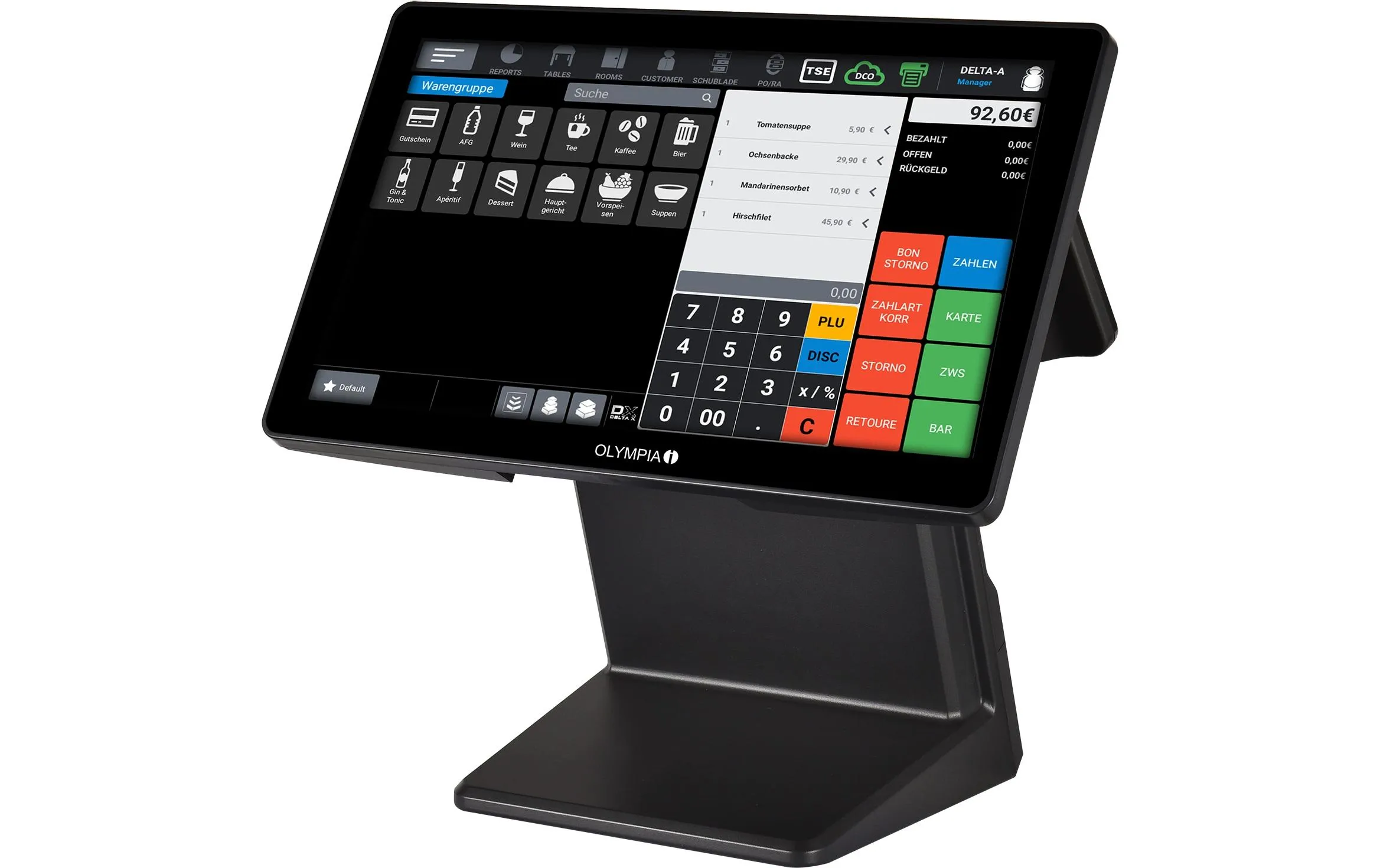 Olympia Registrierkasse T400DK Schwarz