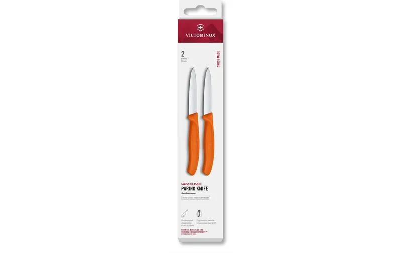Victorinox Messer-Set Swiss Classic, 8 cm, Orange, 2 pezzi