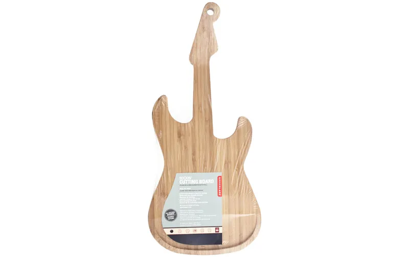 Kikkerland Schneidebrett Gitarre en Bambus 22 cm x 49 cm