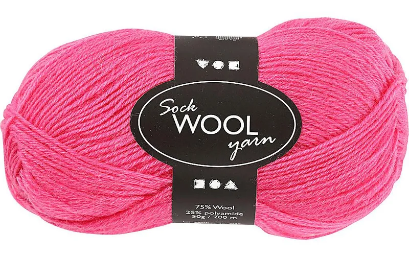 Creativ Company Wolle 50 g pour Socken, Pink