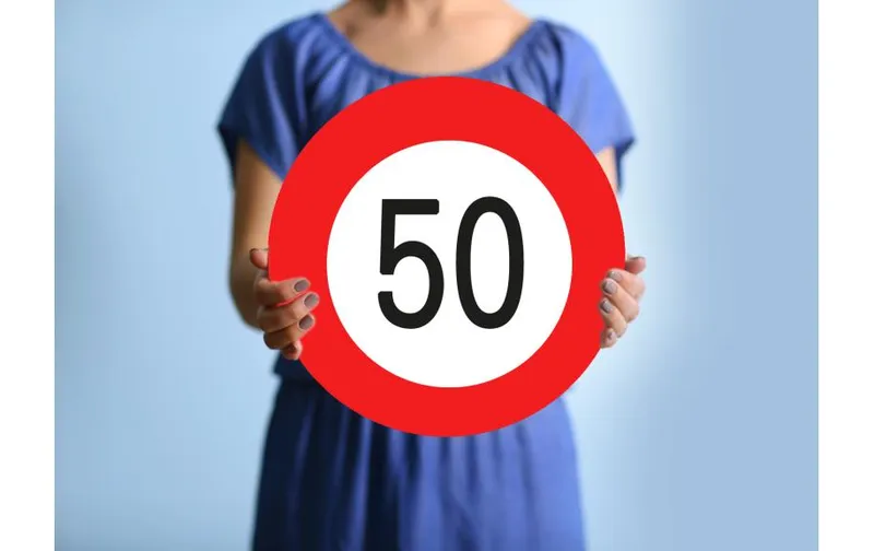 Trendcompany Verkehrsschild au 50. Geburtstag 45 cm
