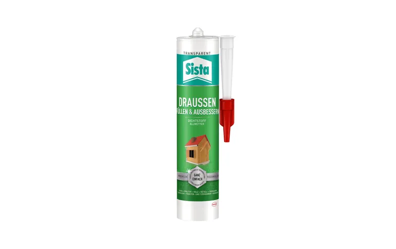 Sista Dichtmasse Draussen Füllen & Ausbessern 280 ml, trasparente