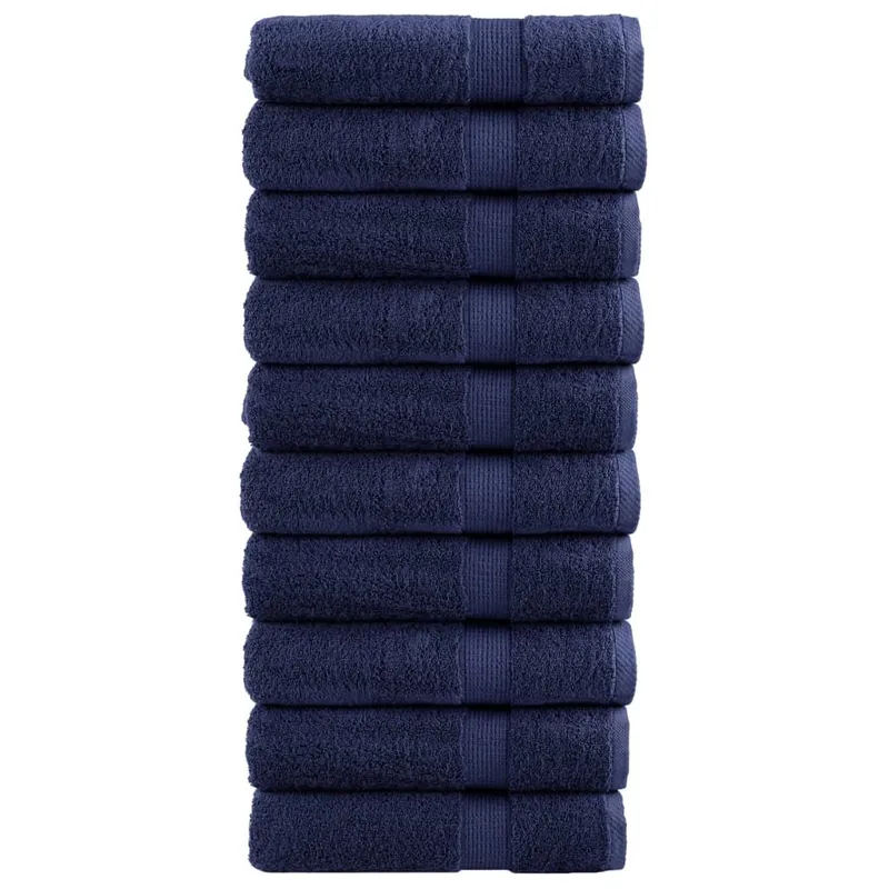 Premium Badetücher SOLUND 10 Stk. Marineblau 100x150 cm 600 g/m²