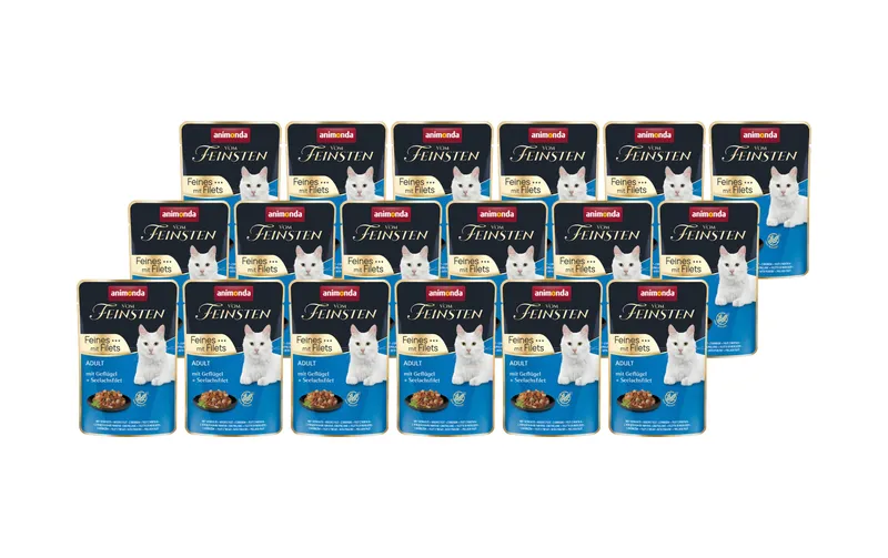 animonda Nassfutter Vom Feinsten Filet Geflügel & Lachs, 18 x 85 g