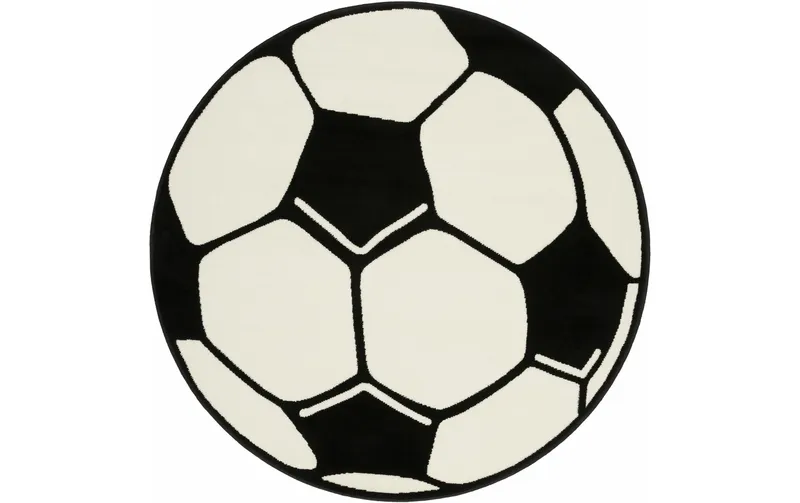 Hanse Home Spielteppich Football 150 cm, blanc/noir
