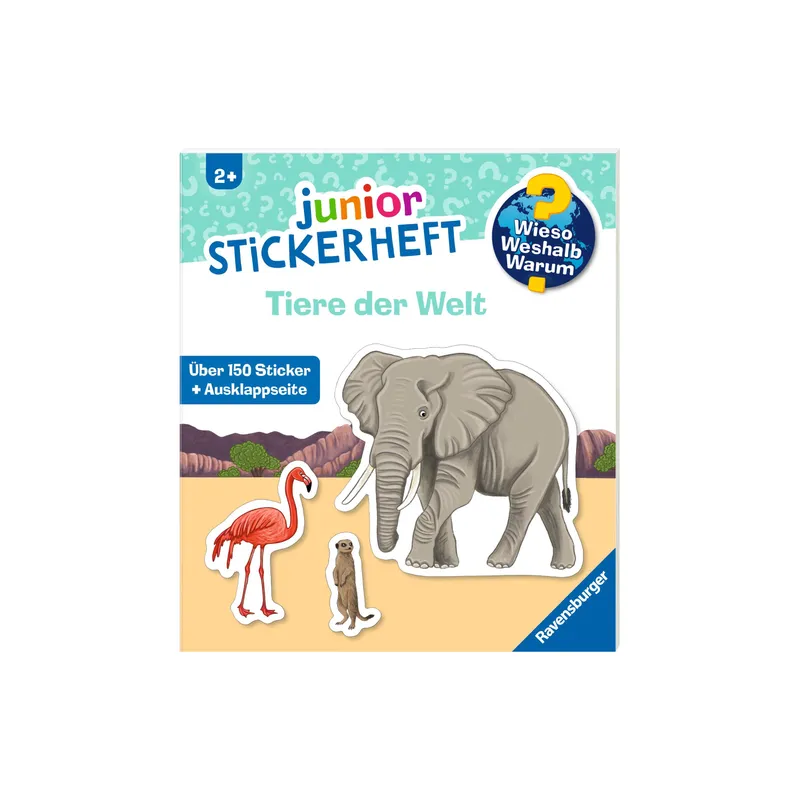 Ravensburger Wieso? Weshalb? Warum? junior Stickerheft – Tiere le Welt