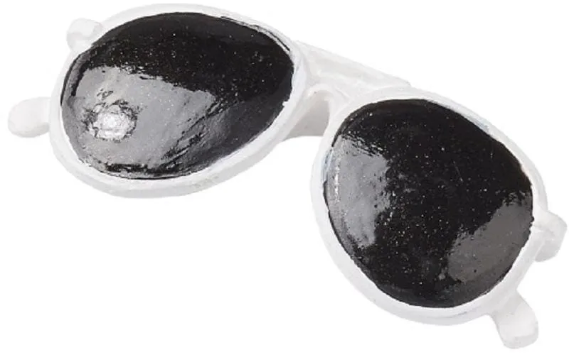 HobbyFun Mini-Utensilien Sonnenbrille 2 pièces, blanc