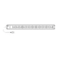 BACHMANN Handwerkerleiste 12xCH T13 90 plastic, lengthwise 2m power cord T12
